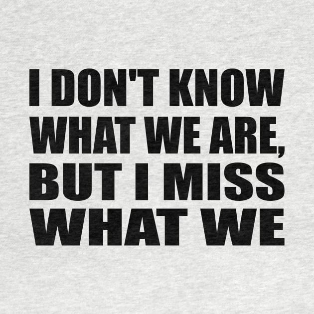 I don't know what we are, but i miss what we were by Geometric Designs